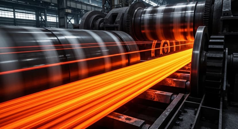 Hot rolling mill shaping steel billets